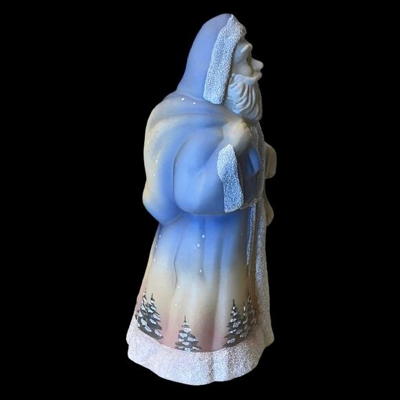 Limited Edition Signed FENTON Satin Glass 8" SANTA FIGURINE 'Santa's List' #4738 - Picture 3 of 8